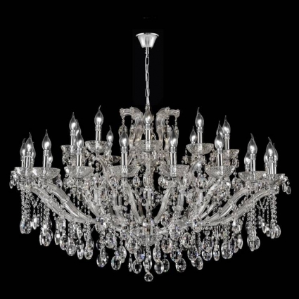 Подвесная люстра Crystal Lux Hollywood SP20+10 Chrome в классическом стиле, цвет хром