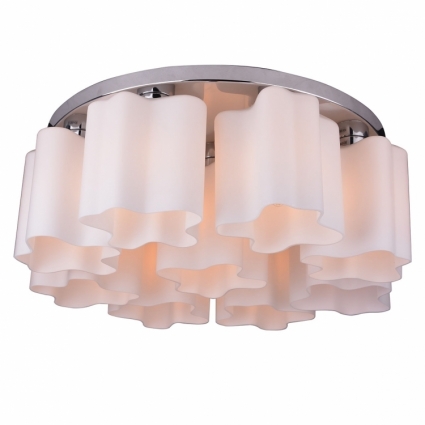 Потолочная люстра Arte Lamp Serenata A3479PL-9CC в стиле Хай-тек, цвет белый
