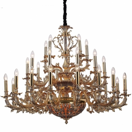 Подвесная люстра Lucia Tucci Firenze 1780.30.3 Antique Gold в классическом стиле, цвет золотой