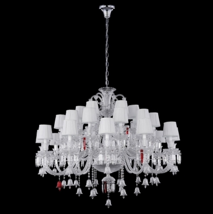 Подвесная люстра Crystal Lux Princess SP30 в стиле арт-деко, цвет белый