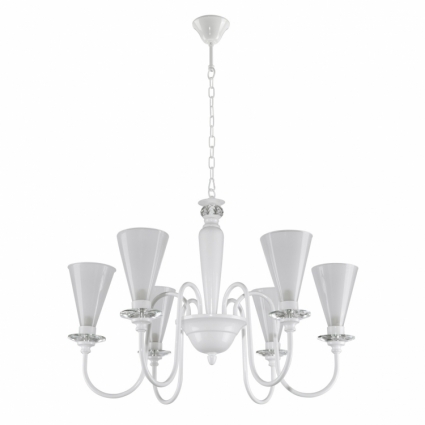 Подвесная люстра Lightstar Torcia 780060 в стиле прованс, цвет белый