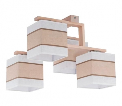 Потолочная люстра TK Lighting 562 Lea White 4 в стиле кантри, цвет бежевый