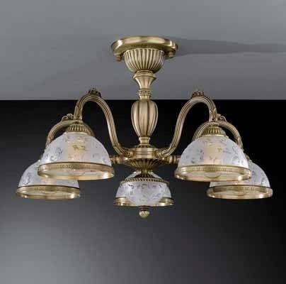 Потолочная люстра Reccagni Angelo PL 6222/5 в классическом стиле, цвет белый