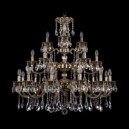 Подвесная люстра Bohemia Ivele 1732/12+6+3/335/A/GB в классическом стиле, цвет золотой