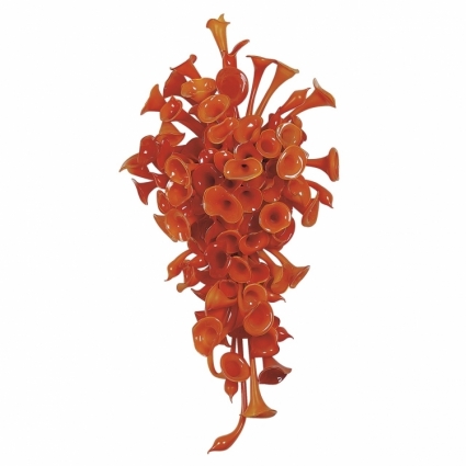 Подвесной светодиодный светильник Osgona Artglass 890051 в стиле прованс, цвет оранжевый