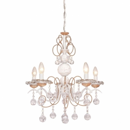 Подвесная люстра Silver Light Imperatrice 728.51.5 в стиле прованс, цвет белый
