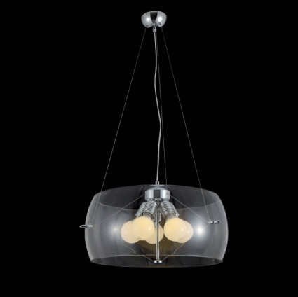Подвесная люстра Crystal Lux Style SP5 Transparent в стиле лофт, цвет серый