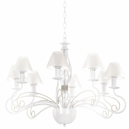 Подвесная люстра Lightstar Esedra 782080 в стиле прованс, цвет белый