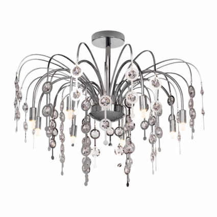 Потолочная люстра Silver Light Prestige 706.54.8 в стиле арт-деко, цвет хром