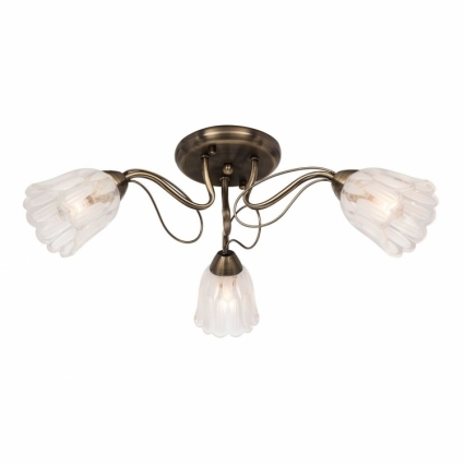 Потолочная люстра Silver Light Azalea 504.53.3 в стиле прованс, цвет белый