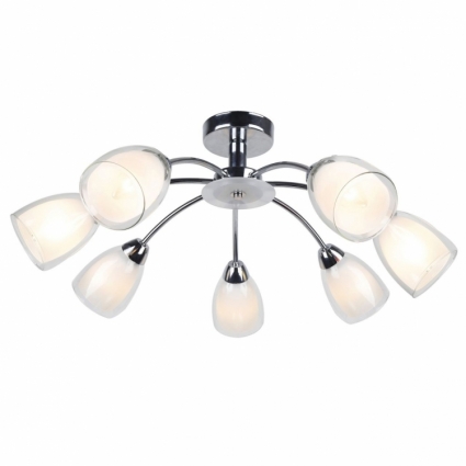 Потолочная люстра Arte Lamp 53 A7201PL-7CC в современном стиле, цвет белый