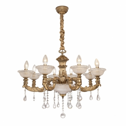 Подвесная люстра Silver Light Demetra 729.53.8 в классическом стиле, цвет золотой