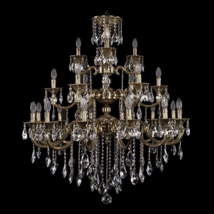 Подвесная люстра Bohemia Ivele 1732/12+6+3/335/B/GB в классическом стиле, цвет золотой