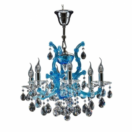 Подвесная люстра Osgona Champa Blu 698065 в стиле арт-деко, цвет голубой