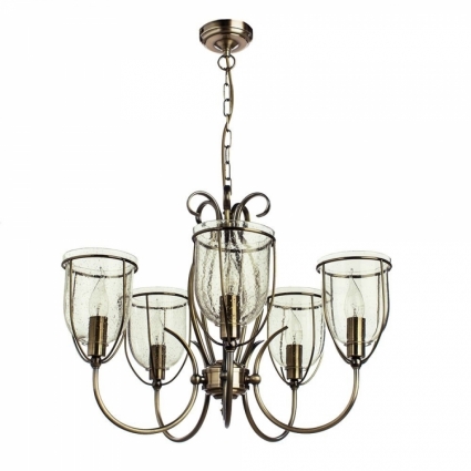 Подвесная люстра Arte Lamp Salvador A6351LM-5AB в стиле ретро, цвет бронза