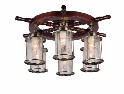 Потолочная люстра ST Luce Volantino SL150.302.06 в стиле кантри, цвет коричневый