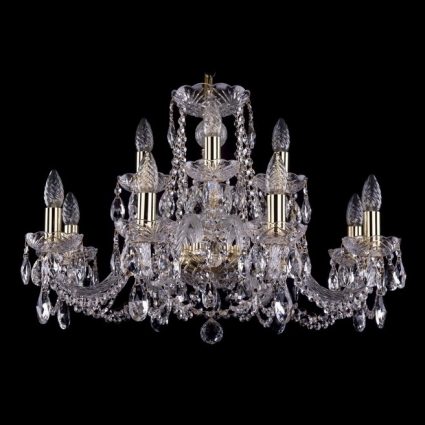 Подвесная люстра Bohemia Ivele 1402/8+4/240/G в классическом стиле, цвет золотой