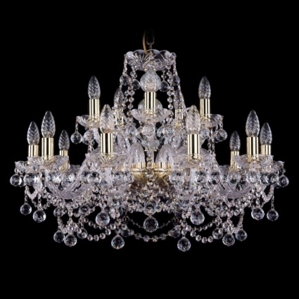 Подвесная люстра Bohemia Ivele 1411/10+5/240/G/Balls в классическом стиле, цвет золотой