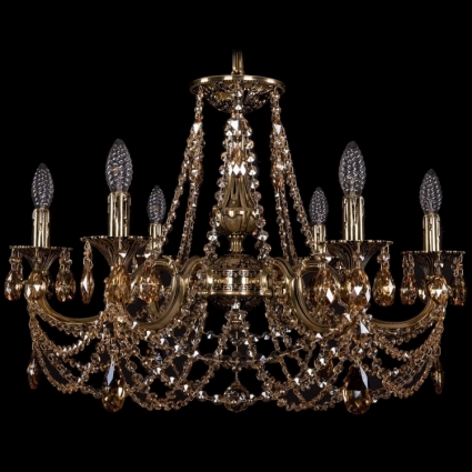 Подвесная люстра Bohemia Ivele 1702/6/265/C/GB/R721 в классическом стиле, цвет золотой