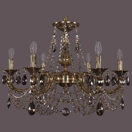 Подвесная люстра Bohemia Ivele 1702/6/265/C/GB/R731 в классическом стиле, цвет золотой