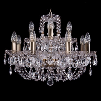 Подвесная люстра Bohemia Ivele 1406/8+4/195/Pa в классическом стиле, цвет бронза