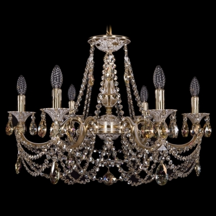 Подвесная люстра Bohemia Ivele 1702/6/265/C/GW/R701 в классическом стиле, цвет золотой