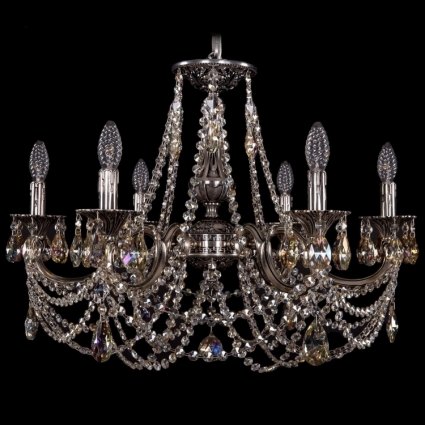 Подвесная люстра Bohemia Ivele 1702/6/265/C/NB/R701 в классическом стиле, цвет матовый никель