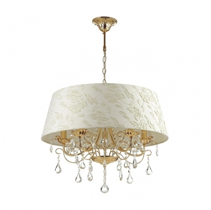 Подвесная люстра Odeon Light Plesansa 3431/5A в классическом стиле, цвет белый