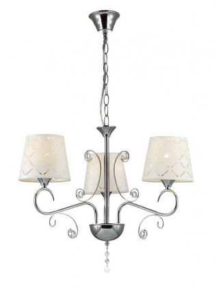 Подвесная люстра Lumion Fritta 2997/3 в стиле арт-деко, цвет белый, мощность 120 Вт