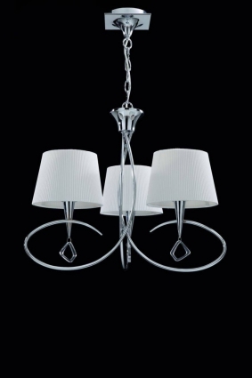 Подвесная люстра Mantra Mara Chrome - White 1640 в стиле арт-деко, цвет белый