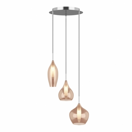 Подвесная люстра Lightstar Pentola 803053 в современном стиле, цвет оранжевый