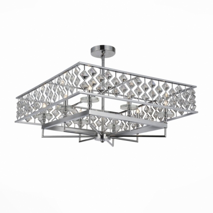 Потолочная светодиодный люстра ST Luce SL784.103.08 в стиле арт-деко, цвет хром