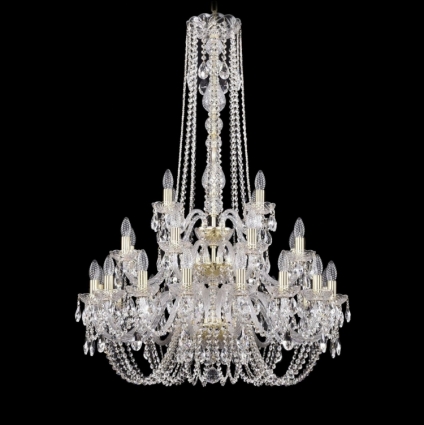 Подвесная люстра Bohemia Ivele 1402/16+8+4/300/h-123/3d/G в классическом стиле, цвет золотой