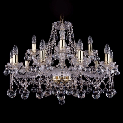 Подвесная люстра Bohemia Ivele 1413/10+5/300/G/Balls в классическом стиле, цвет золотой