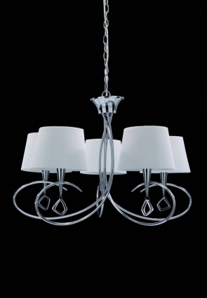 Подвесная люстра Mantra Mara Chrome - White 1641 в стиле модерн, цвет белый