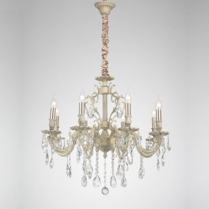 Подвесная люстра Lucia Tucci Barletta 1730.8 Cream White в классическом стиле, цвет бежевый
