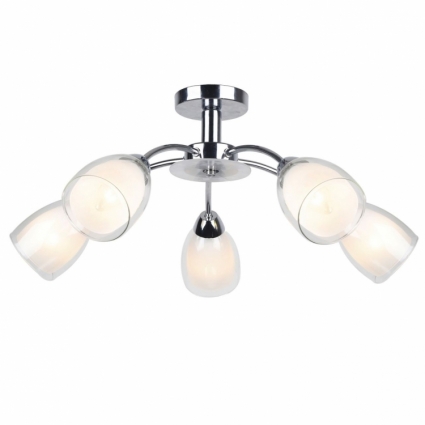 Потолочная люстра Arte Lamp 53 A7201PL-5CC в современном стиле, цвет белый