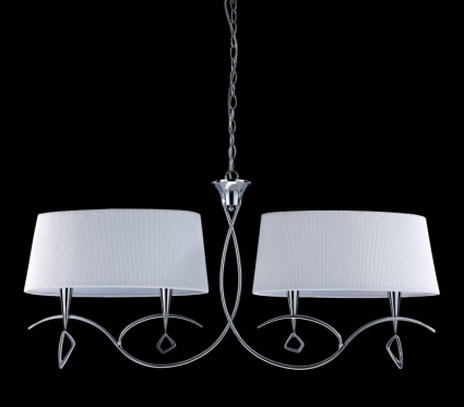 Подвесная люстра Mantra Mara Chrome - White 1642 в стиле арт-деко, цвет белый