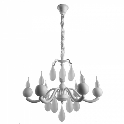 Подвесная люстра Arte Lamp Sigma A3229LM-6WH в стиле арт-деко, цвет белый