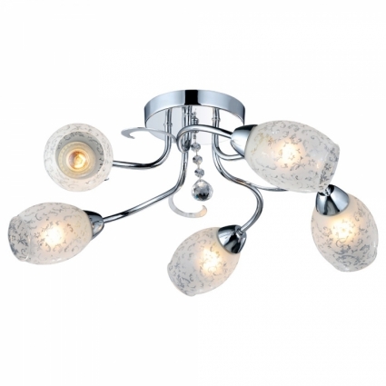 Потолочная люстра Arte Lamp Debora A6055PL-5CC в современном стиле, цвет белый