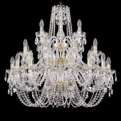 Подвесная люстра Bohemia Ivele 1402/16+8+4/300/3d/G в классическом стиле, цвет золотой