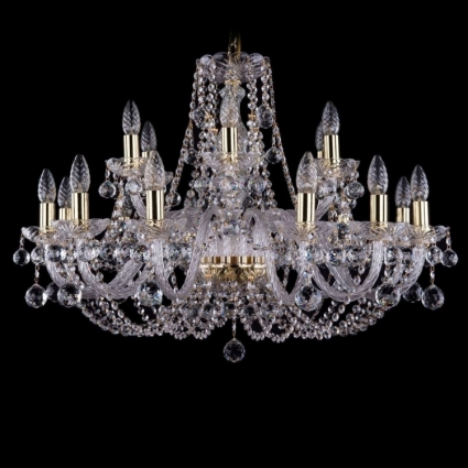 Подвесная люстра Bohemia Ivele 1406/12+6/300/G/Balls в классическом стиле, цвет золотой