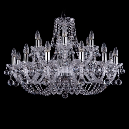 Подвесная люстра Bohemia Ivele 1406/12+6/300/Ni/Balls в классическом стиле, цвет матовый никель
