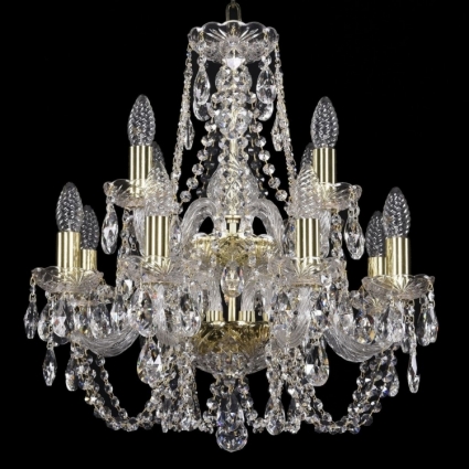 Подвесная люстра Bohemia Ivele 1406/8+4/160-55/2d/G в классическом стиле, цвет золотой