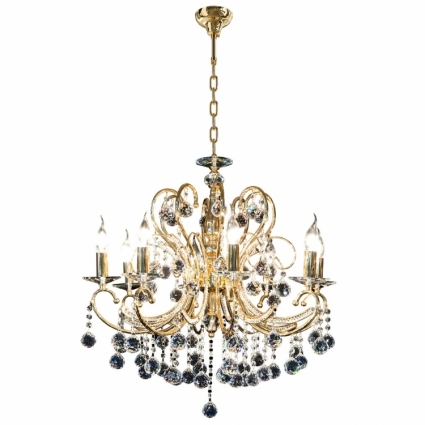 Подвесная люстра Osgona Elegante 708082 в классическом стиле, цвет золотой, мощность 480 Вт