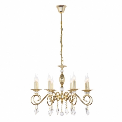 Подвесная люстра Arti Lampadari Fortezza E 1.1.8 G в классическом стиле, цвет золотой