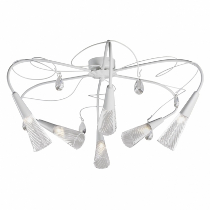 Потолочная люстра Lightstar Aereo 711060 в стиле арт-деко, цвет белый
