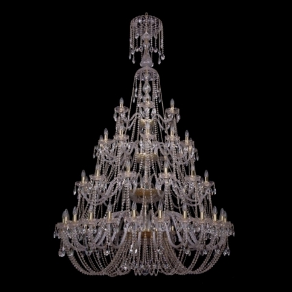 Подвесная люстра Bohemia Ivele 1406/24+12+12+6/530-230/4d/G в классическом стиле, цвет золотой