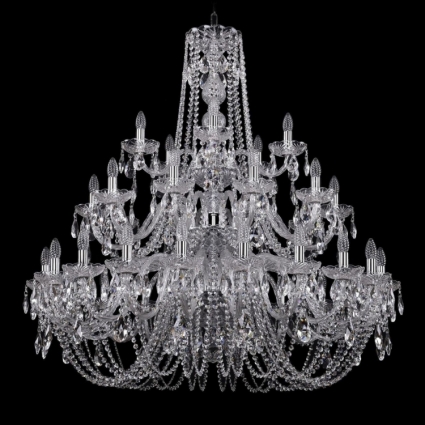 Подвесная люстра Bohemia Ivele 1402/20+10+5/400/3d/Ni в классическом стиле, цвет матовый никель