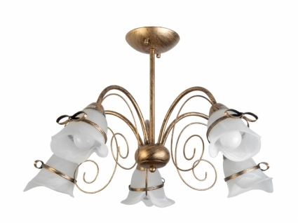 Потолочная люстра Toplight Bridget TL3620X-05 в стиле прованс, цвет белый